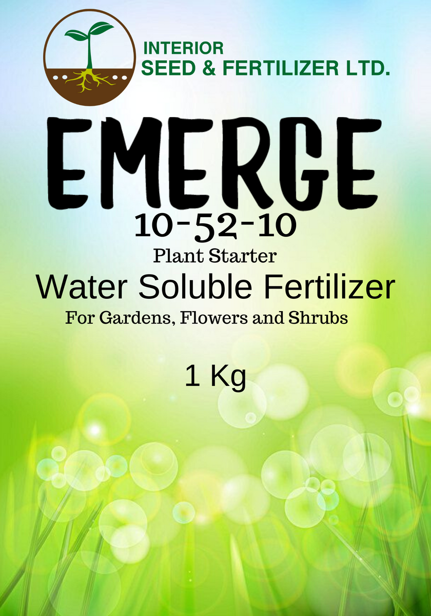 plant starter fertilizer 10 52 10 Emerge (Water Soluble) – Interior Seed & Fertilizer